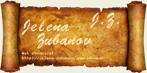 Jelena Zubanov vizit kartica